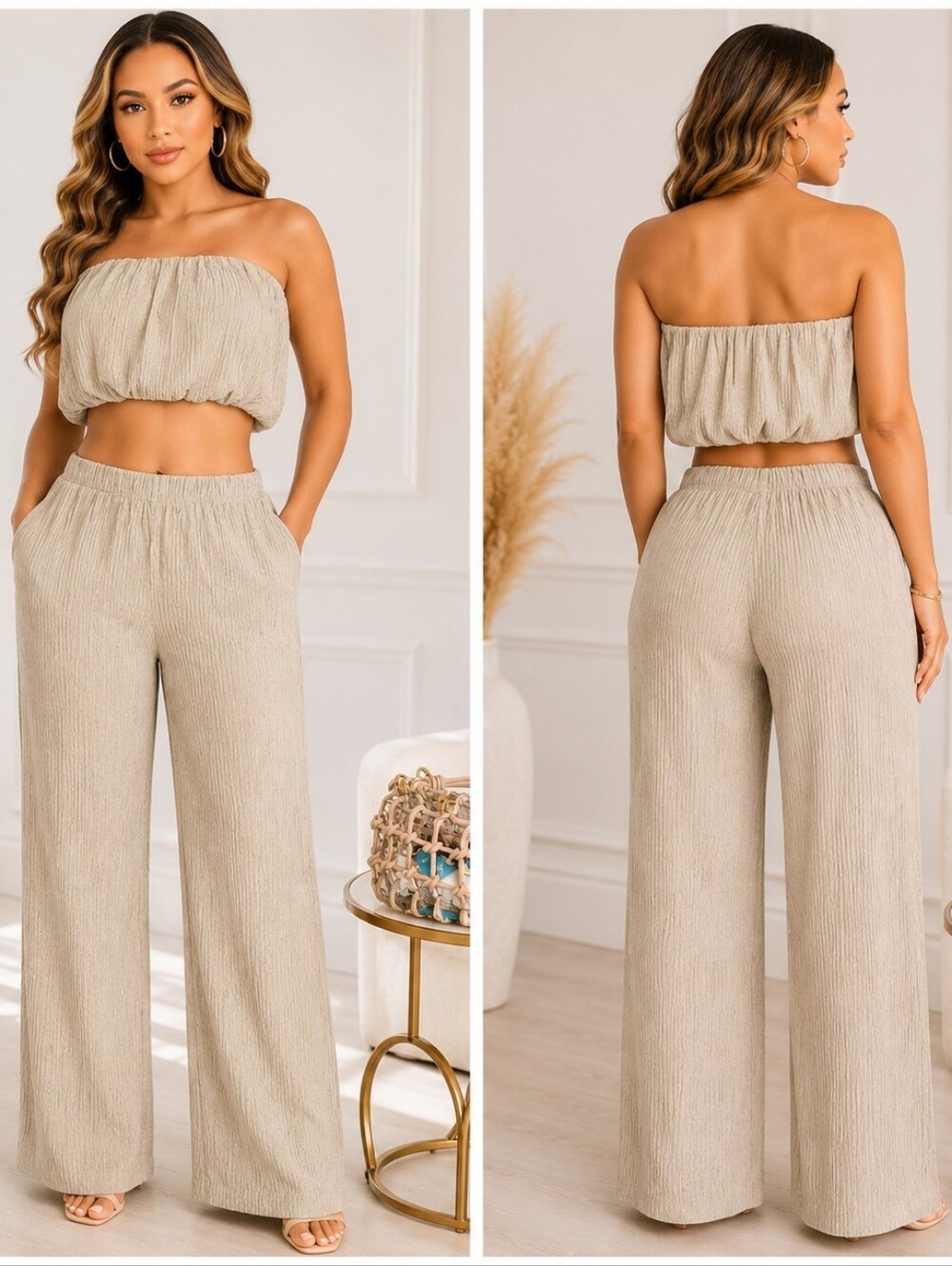 Margot Two-piece Set- Beige